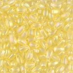 LDP-2131F:  Miyuki 3x5.5mm Long Drop Bead Matte Transparent Light Yellow AB 