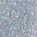 LDP-2443:  Miyuki 3x5.5mm Long Drop Bead Transparent Light Marine Blue Gold Luster - LDP-2443*