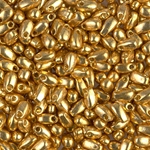 LDP-4202:  Miyuki 3x5.5mm Long Drop Bead Duracoat Galvanized Gold 
