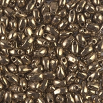 LDP-457:  Miyuki 3x5.5mm Long Drop Bead Metallic Dark Bronze 
