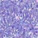 LMA-2145:  Miyuki 4x7mm Long Magatama Lilac Lined Crystal AB approx 250 grams - LMA-2145