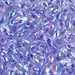 LMA-2150:  Miyuki 4x7mm Long Magatama Violet Lined Crystal AB approx 250 grams - LMA-2150