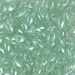 LMA-3510:  Miyuki 4x7mm Long Magatama Transparent Mint Luster approx 250 grams - LMA-3510