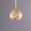 MET-00004: 18mm Gold Plated Hammered Teardrop Charm 
