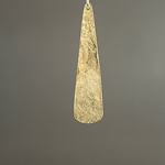 MET-00027: 46 x 11mm Matte Gold Long Teardrop Charm 