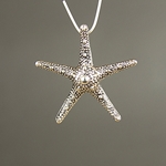 MET-00034: 37mm Antique Silver Large Starfish w/ Bail 