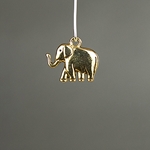 MET-00083: 21 x 18mm Gold Plated Good Luck Elephant Charm 