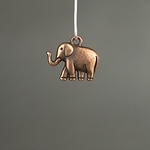 MET-00084: 21 x 18mm Antique Copper Good Luck Elephant Charm 