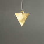 MET-00128: 20mm Matte Gold Triangle Charm 