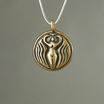 MET-00227: 20mm Antique Brass Nile River Goddess Charm 