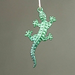 MET-00268: 42mm Green Gecko Charm 