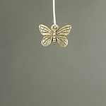 MET-00298: 11mm Antique Gold Monarch Butterfly Charm 