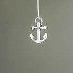 MET-00311: 20mm Silver Plated Anchor Charm - Thick 