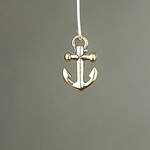 MET-00312: 20mm Gold Plated Anchor Charm - Thick 