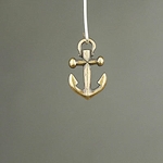 MET-00313: 20mm Antique Brass Anchor Charm - Thick 
