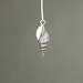 MET-00316: 24mm Antique Silver Spindle Shell Charm - MET-00316