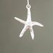 MET-00333: 32mm Bright Silver Starfish Charm - MET-00333