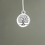 MET-00358: 16mm Antique Silver Tree of Life Charm 