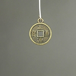 MET-00386: 18mm Antique Brass Chinese Coin Charm 