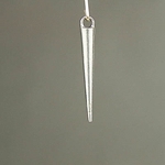 MET-00415: 33mm Antique Silver Cylindrical Spike Charm 