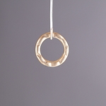 MET-00433: 15mm Matte Gold Textured Ring 