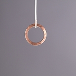 MET-00445: 13mm Antique Copper Hammered Ring 