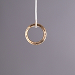 MET-00446: 13mm Antique Brass Hammered Ring 