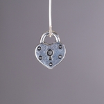 MET-00447: 17 x 14mm Silver Plated Heart Lock Charm 