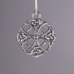 MET-00469: 28mm Antique Silver Celtic Knot Charm 