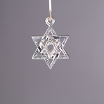 MET-00470: 24mm Silver Plated Star of David Charm 