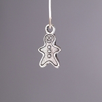MET-00475: 20mm Antique Silver Gingerbread Man Charm 