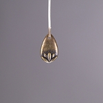 MET-00491: 13mm Antique Brass Lotus Petal Teardrop Charm 