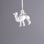 MET-00526: 17mm Bright Silver Camel Charm 