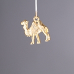 MET-00527: 17mm Matte Gold Camel Charm 