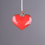 MET-00558: 18 x 20mm Enameled Red Puff Heart Charm 