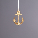 MET-00588: 18 x 12mm Matte Gold Anchor Charm 