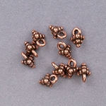 MET-00714: 8 x 5mm Antique Copper Tiny Ball Pyramid Charm (10 pcs) 