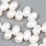 RFP-0051:  Top-Drilled Pearl White 8-11mm 16 inch 
