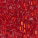 SB-10:  Miyuki 4mm Square Bead Silverlined Flame Red approx 250 grams - SB-10