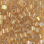 SB-1003:  Miyuki 4mm Square Bead Silverlined Gold AB 