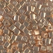 SB-1052:  Miyuki 4mm Square Bead Galvanized Gold approx 250 grams - SB-1052