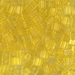 SB-136:  Miyuki 4mm Square Bead Transparent Yellow approx 250 grams - SB-136