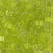 SB-143:  Miyuki 4mm Square Bead Transparent Chartreuse - SB-143*