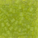 SB-143F:  Miyuki 4mm Square Bead Matte Transparent Chartreuse approx 250 grams - SB-143F