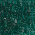 SB-147:  Miyuki 4mm Square Bead Transparent Emerald 