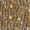 SB-191:  Miyuki 4mm Square Bead 24kt Gold Plated 