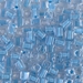 SB-221:  Miyuki 4mm Square Bead Sky Blue Lined Crystal - SB-221*
