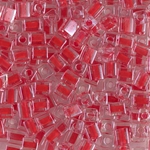 SB-226:  Miyuki 4mm Square Bead Cherry Lined Crystal 
