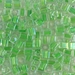 SB-228:  Miyuki 4mm Square Bead Light Green Lined Crystal - SB-228*