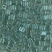 SB-2445:  Miyuki 4mm Square Bead Transparent Sea Foam Luster  approx 250 grams - SB-2445